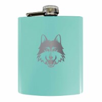 Loyola University Ramblers Stainless Steel Etched Flask - Choose Your Color Seafoam