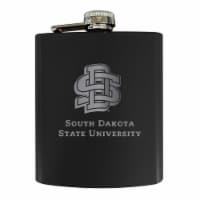 South Dakota State Jackrabbits Matte Finish Stainless Steel 7 oz Flask Black