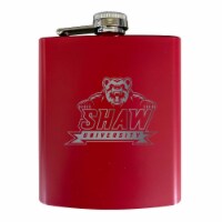 Shaw University Bears Stainless Steel Etched Flask - Choose Your Color Red