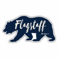 Flagstaff Arizona Souvenir Decorative Stickers (Choose theme and size) 4-Pack 10-Inch Bear