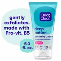 Clean & Clear Deep Action Exfoliating Face Wash Paraben-Free + Naturally Derived Plastic Free Beads Perspective: Main