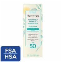 Aveeno Positively Mineral Sensitive Face Sunscreen SPF 50 Perspective: Main