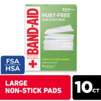 Band-Aid Brand Hurt-Free Non-Stick Pads, Large, 3 In X 4 In Perspective: Main