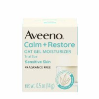 Aveeno Calm + Restore Oat Gel Face Moisturizer for Sensitive Skin Fragrance Free Travel Size 0.5 Oz Perspective: Main