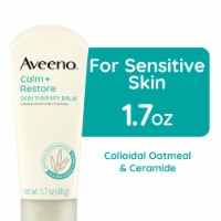 Aveeno Calm + Restore Skin Therapy Face Balm Fragrance-Free Soothing & Moisturizing Skin Protectant Perspective: Main
