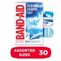 BAND-AID Brand Flexible Fabric Limited Edition Water Color Assorted Sizes Adhesive Bandages Perspective: Main