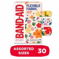 BAND-AID Brand Wildflower Assorted Flexible Fabric Bandages Perspective: Main