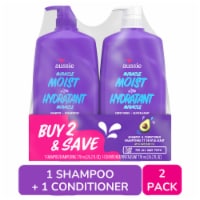 Aussie Miracle Moist Shampoo and Conditioner Set with Avocado and Jojoba Oil Paraben Free Perspective: Main