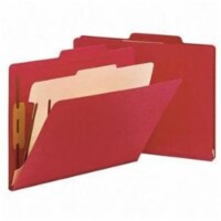 Smead Manufacturing Company  Classification Folder- Top-Tab- Letter- 1 Divider- Red