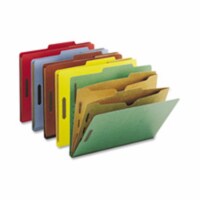Smead Manufacturing Company  Folders W-Pocket Dividers- Letter- 2 Partitions- Bright Red