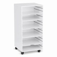 Simply Tidy Modular Mobile Panel Tower for Home and Office Organization, White