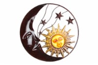 Celestial Metal Moon Sun and Stars Wall Art Hanging