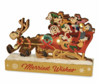 Disney Santa Mickey Mouse And Friends Merriest Wishes Christmas Wood Figure New