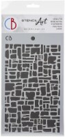 Ciao Bella Stencil Art Texture Stencil 5"X8"-Abstract Bricks