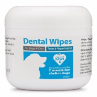 Project Paws 600246997654 Dental Wipes for Dogs & Cats - 50 Count