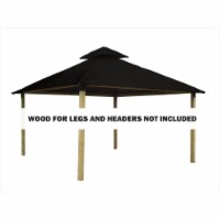 ACACIA AGOK12- BLACK 12 sq. ft. Gazebo Roof Framing & Mounting Kit with Black Outdura Canopy