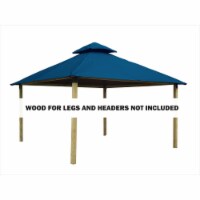 ACACIA AGOK12- ISLAND BLUE 12 sq. ft. Gazebo Roof Framing & Mounting Kit with Island Blue Out