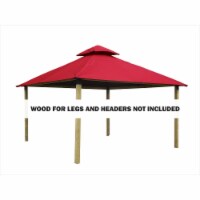 ACACIA AGK12-SD RED 12 sq. ft. Gazebo Roof Framing & Mounting Kit with Red Sundura Canopy