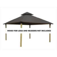ACACIA AGOK14- TAUPE 14 sq. ft. Gazebo Roof Framing & Mounting Kit with Taupe Outdura Canopy
