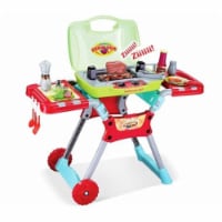 AZ IMPORT & TRADING PS50A Deluxe Kitchen BBQ Pretend Play Grill Set with Light an Sound PS50A