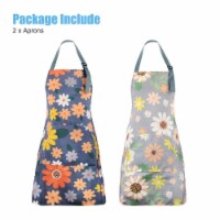 EEEkit Floral Aprons with Pockets Set of 2