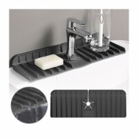 Silicond Faucet Mat Kitchen Sink Splash Guard Drain Mat Drying Pad Grey, 1  unit - Fry's Food Stores