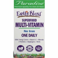 Paradise Herbs Earth's Blend One Daily Superfood Multivitamin No Iron 60 Veg Caps