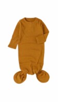 Organic Baby Newborn Knotted Gown, Infant Long Sleeve Sleeper for Baby Girl and Boy Sleepwear