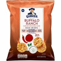Quaker Rice Crisps, Buffalo Ranch, 6.06oz Bag (Pack of 20)