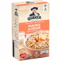 Quaker Instant Oatmeal, Peaches & Cream, (Pack of 12)
