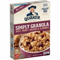 Quaker Simply Granola Oats, Honey, Almonds & Raisins 24.1 Oz (Pack of 10) Perspective: Main