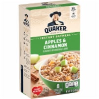 Quaker Instant Oatmeal, Apples & Cinnamon, (Pack of 8)