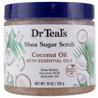 Dr. Teal's Shea Sugar Scrub Coconut Oil 19 Oz. Jar (Pack of 12)