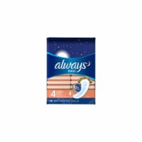 Always Maxi Size 4 Overnight Pads Without Wings Unscented (Pack of 12)