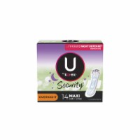 U by Kotex Security Maxi Feminine Pads with Wings, Unscented (Pack of 6)