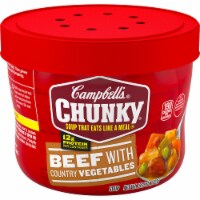 Campbell's Chunky Microwavable Soup, Beef with Country Vegetables Soup, (Pack of 12)