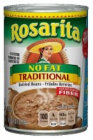 Rosarita Refried Beans, Traditional, No Fat, 16oz (Pack of 18)