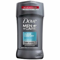 Dove Men+Care Antiperspirant 72-Hour Deodorant, Clean Comfort 2.7 oz (Pack of 32)