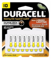 Duracell DA10B16ZM10 Easy Tab Hearing Aid Zinc Air Battery, 10 Size, 1.4V, (Pack of 6)