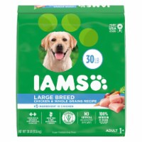 IAMS Adult High Protein Large Breed Dry Dog Food with Real Chicken, 30 lb. Bag (Pack of 24)