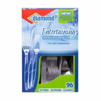 Diamond Diamnd 96ct Entertaining Plastic Cutlery (Pack of 24)