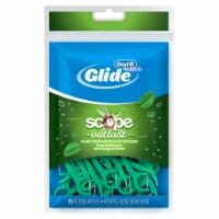 Oral-B Advantage Floss Picks Plus Scope Outlast, Long Lasting Mint - 75 each (Pack of 18)