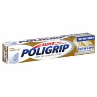 PoliGrip Super, Denture Adhesive Cream, Extra Care - 2.2 oz (Pack of 2)