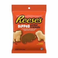 REESE'S Milk Chocolate and Peanut Butter Candy Dipped Animal Crackers (Pack of 10) Perspective: Main