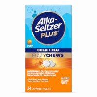 Alka-Seltzer Plus Cold & Flu Fizzy Chews Orange Flavor (Pack of 16) Perspective: Main
