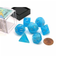 Chessex Manufacturing CHX27566 GND Luminary Sky & Silver Dice - Set of 7