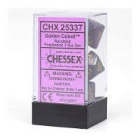 Chessex 7 Set Polyhedral Dice Speckled Golden Cobalt CHX25337