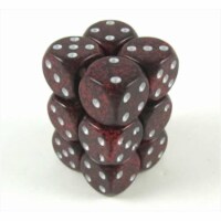 Chessex Manufacturing 25744 Silver Volcano Speckled - 6 Sided 16 mm Dice Set Of 12