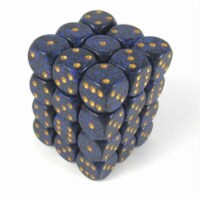 Chessex Manufacturing 25937 Golden Cobalt Speckled - 6 Sided 12 mm Dice Set Of 36