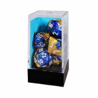 Chessex 7 Set Dice Gemini Blue-Gold/White CHX 26422